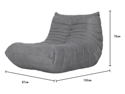 Poltrona* Poltrona 87x70x102 cm cinza nua n23-11 Cinzento