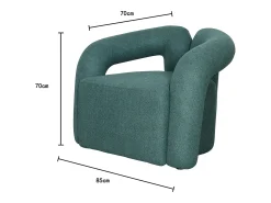 Poltrona 85x70x70 cm esmeralda nua n14-18 Verde