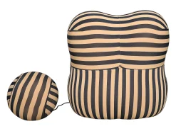 Poltrona 76x68x63 cm Preto Bege nua n31-29^ Poltrona