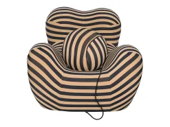 Poltrona 76x68x63 cm Preto Bege nua n31-29^ Poltrona