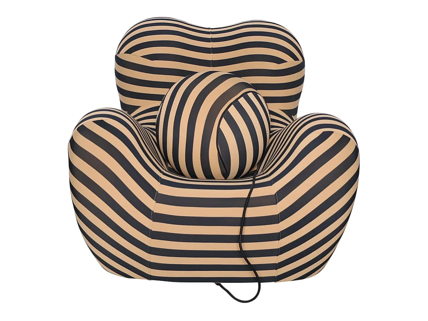 Poltrona 76x68x63 cm Preto Bege nua n31-29^ Poltrona