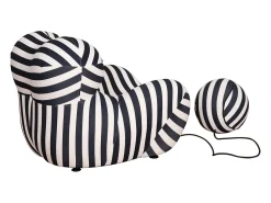 Poltrona 76x63x68 cm preto e branco nua n31-5^ Poltrona