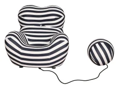Poltrona 76x63x68 cm preto e branco nua n31-5^ Poltrona