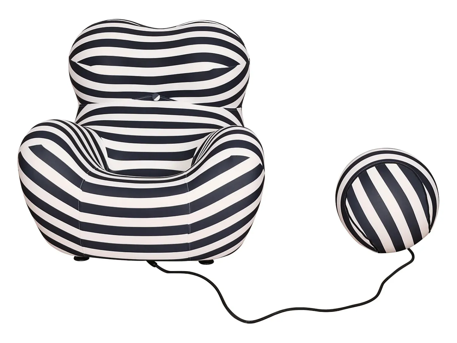 Poltrona 76x63x68 cm preto e branco nua n31-5^ Poltrona