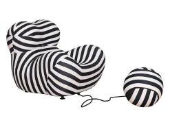Poltrona 76x63x68 cm preto e branco nua n31-5^ Poltrona