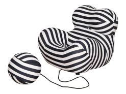 Poltrona 76x63x68 cm preto e branco nua n31-5^ Poltrona