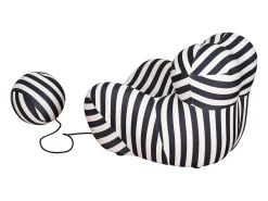 Poltrona 76x63x68 cm preto e branco nua n31-5^ Poltrona