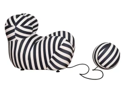 Poltrona 76x63x68 cm preto e branco nua n31-5^ Poltrona