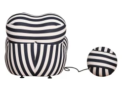 Poltrona 76x63x68 cm preto e branco nua n31-5^ Poltrona