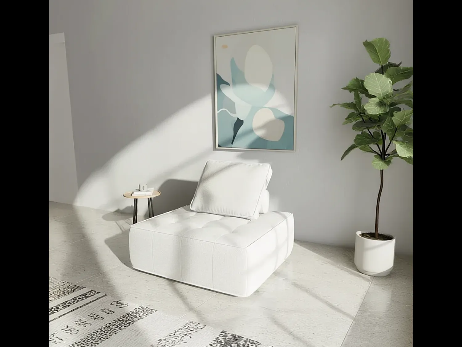Poltrona| Poltrona Zen 1 lugar - branco Branco sujo