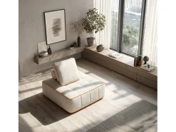 Poltrona Zen 1 lugar - branco e laranja^ Poltrona
