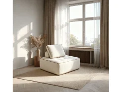 Poltrona* Poltrona Zen 1 lugar - branco e areia Branco sujo