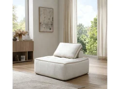 Poltrona* Poltrona Zen 1 lugar - branco e areia Branco sujo