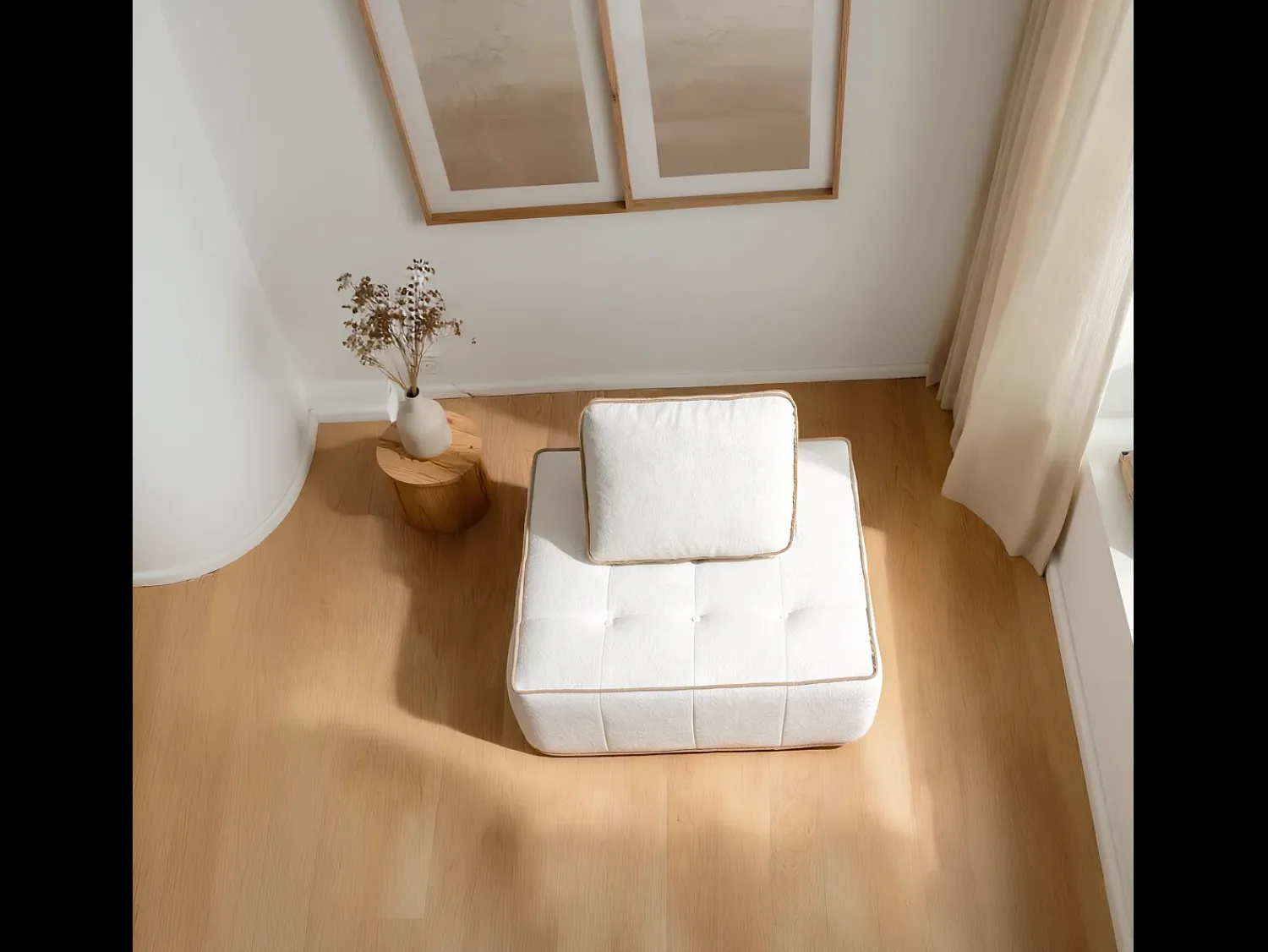 Poltrona* Poltrona Zen 1 lugar - branco e areia Branco sujo