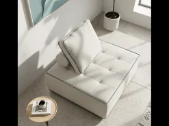 Outlet Poltrona Zen 1 lugar - branco e sálvia Branco sujo