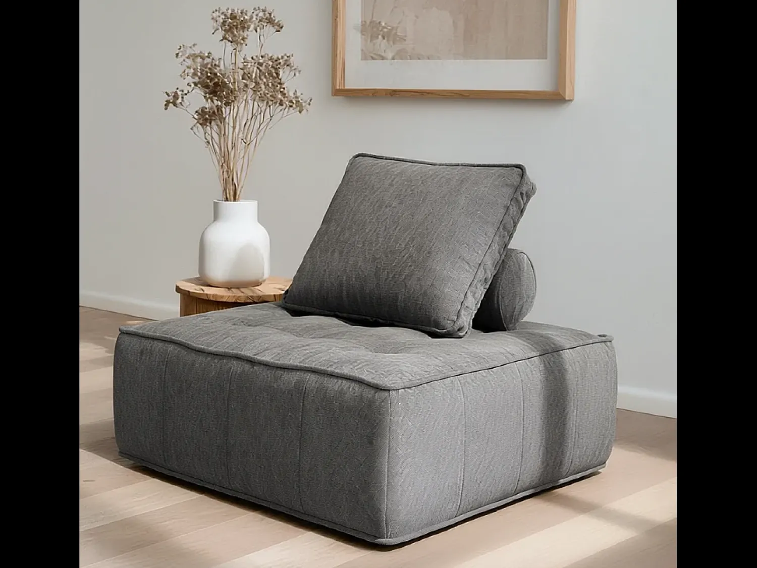 Poltrona Zen 1 lugar - cinza^ Poltrona