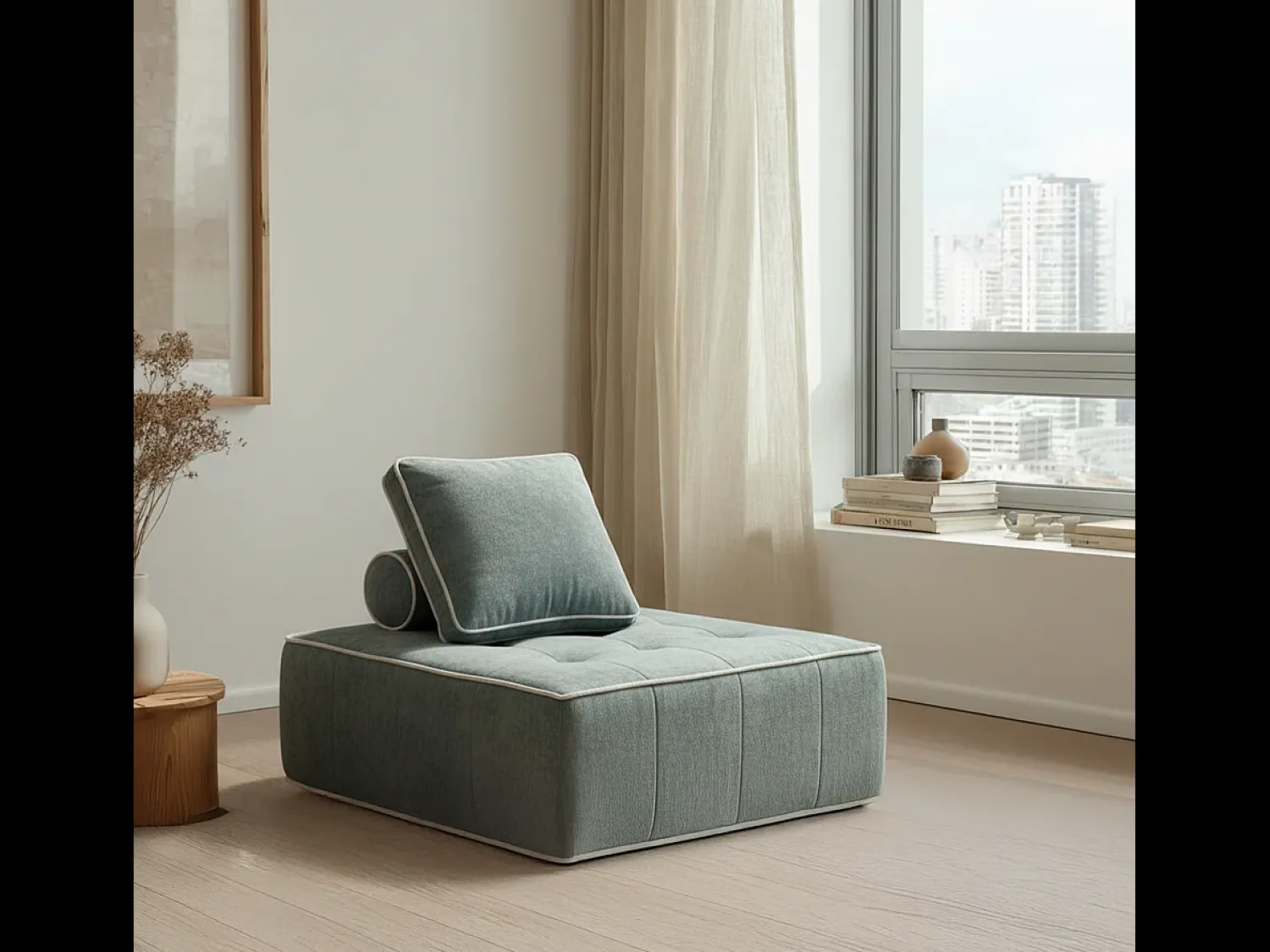 Poltrona| Poltrona Zen 1 lugar - sálvia e branco Verde claro