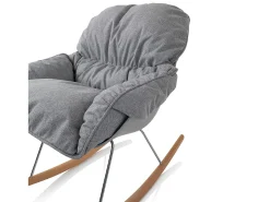 Poltrona| Poltrona ZEN com cadeira de baloiço cinzenta Cinzento claro