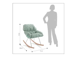 Poltrona* Poltrona ZEN com cadeira de baloiço menta Verde