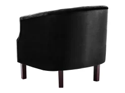 Outlet Helloshop26 Poltrona/cadeira/sofá de clube com estofamento em veludo 1102155/4 Preto