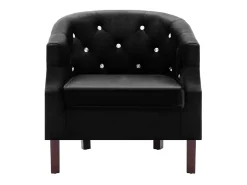 Outlet Helloshop26 Poltrona/cadeira/sofá de clube com estofamento em veludo 1102155/4 Preto