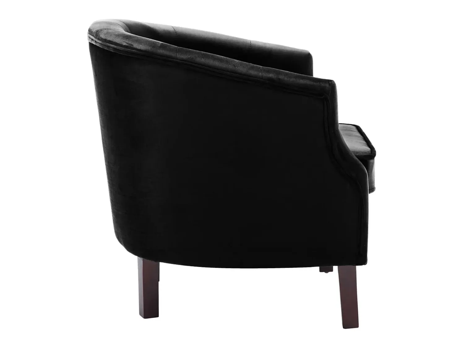 Outlet Helloshop26 Poltrona/cadeira/sofá de clube com estofamento em veludo 1102155/4 Preto