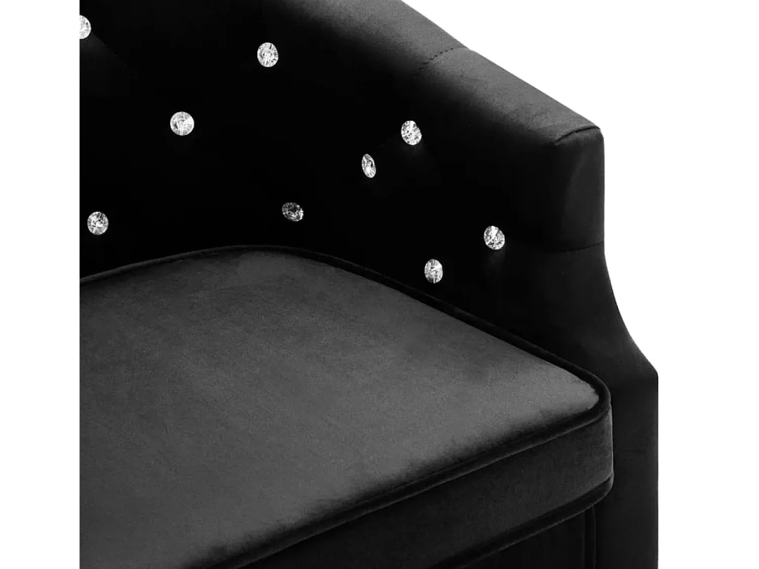 Outlet Helloshop26 Poltrona/cadeira/sofá de clube com estofamento em veludo 1102155/4 Preto