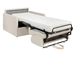 Poltrona|Vente-unique Poltrona-cama conversível express em tecido - Dormir 100 cm - Colchão de 14 cm - CALIFE Bege