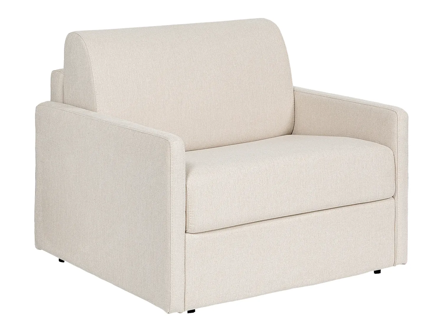 Poltrona|Vente-unique Poltrona-cama conversível express em tecido - Dormir 100 cm - Colchão de 14 cm - CALIFE Bege