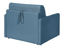 Poltrona|Vente-unique Poltrona-cama conversível rápida em tecido - Dormir 100 cm - Colchão 14 cm - CALIFE Azul