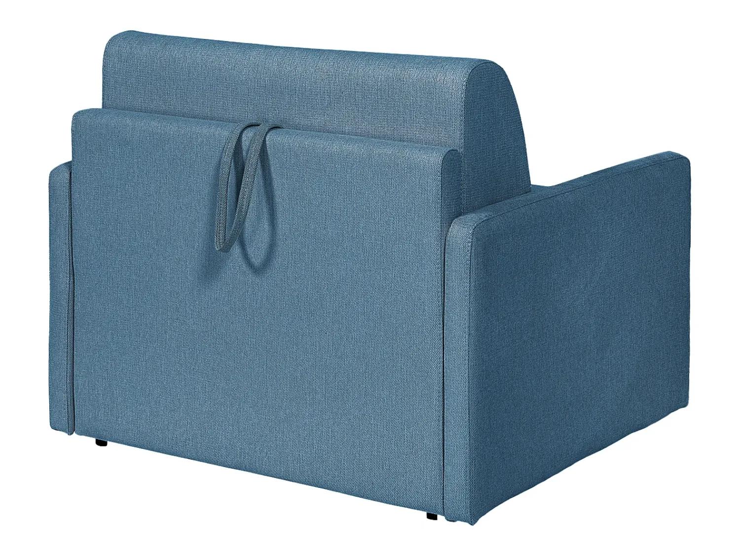Poltrona|Vente-unique Poltrona-cama conversível rápida em tecido - Dormir 100 cm - Colchão 14 cm - CALIFE Azul