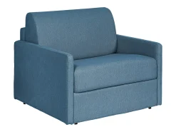 Poltrona|Vente-unique Poltrona-cama conversível rápida em tecido - Dormir 100 cm - Colchão 14 cm - CALIFE Azul