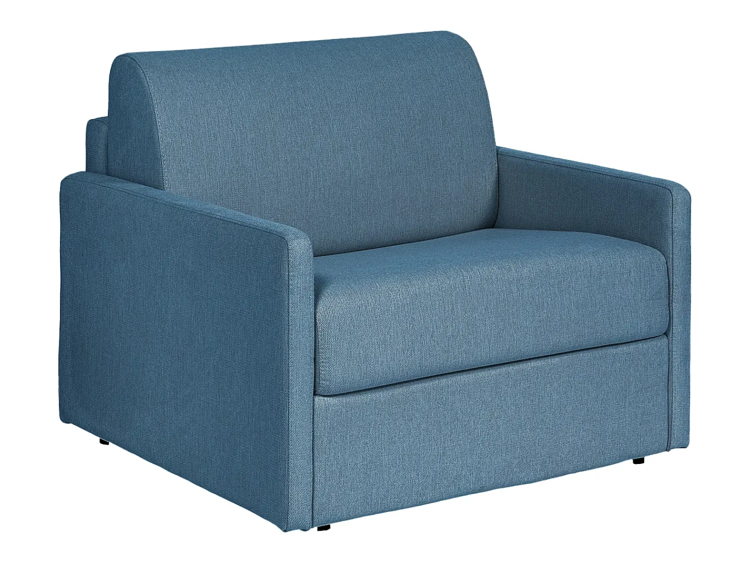 Poltrona|Vente-unique Poltrona-cama conversível rápida em tecido - Dormir 100 cm - Colchão 14 cm - CALIFE Azul