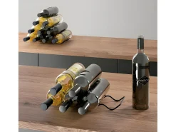 METALTEX Porta-garrafas WAVE 20 Compartimentos Série LAVA Touch-Therm Preto 11x32 cm^ Acessórios De Arrumação|Acessório Vinho E Bar