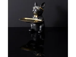 Acessórios De Arrumação*The Home Deco Factory Porta-objetos decorativo Bulldog em resina preta de 21cm de altura Preto
