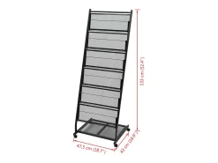 vidaxl Porta-revistas A4 47,5x43x133 cm^ Acessórios De Arrumação