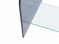 Acessórios De Arrumação|Vente-unique Porta-revistas em vidro temperado transparente e cinza - DUSILLA Transparente / Cinzento