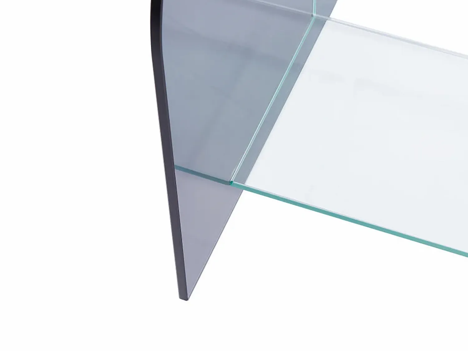 Acessórios De Arrumação|Vente-unique Porta-revistas em vidro temperado transparente e cinza - DUSILLA Transparente / Cinzento