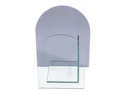 Acessórios De Arrumação|Vente-unique Porta-revistas em vidro temperado transparente e cinza - DUSILLA Transparente / Cinzento