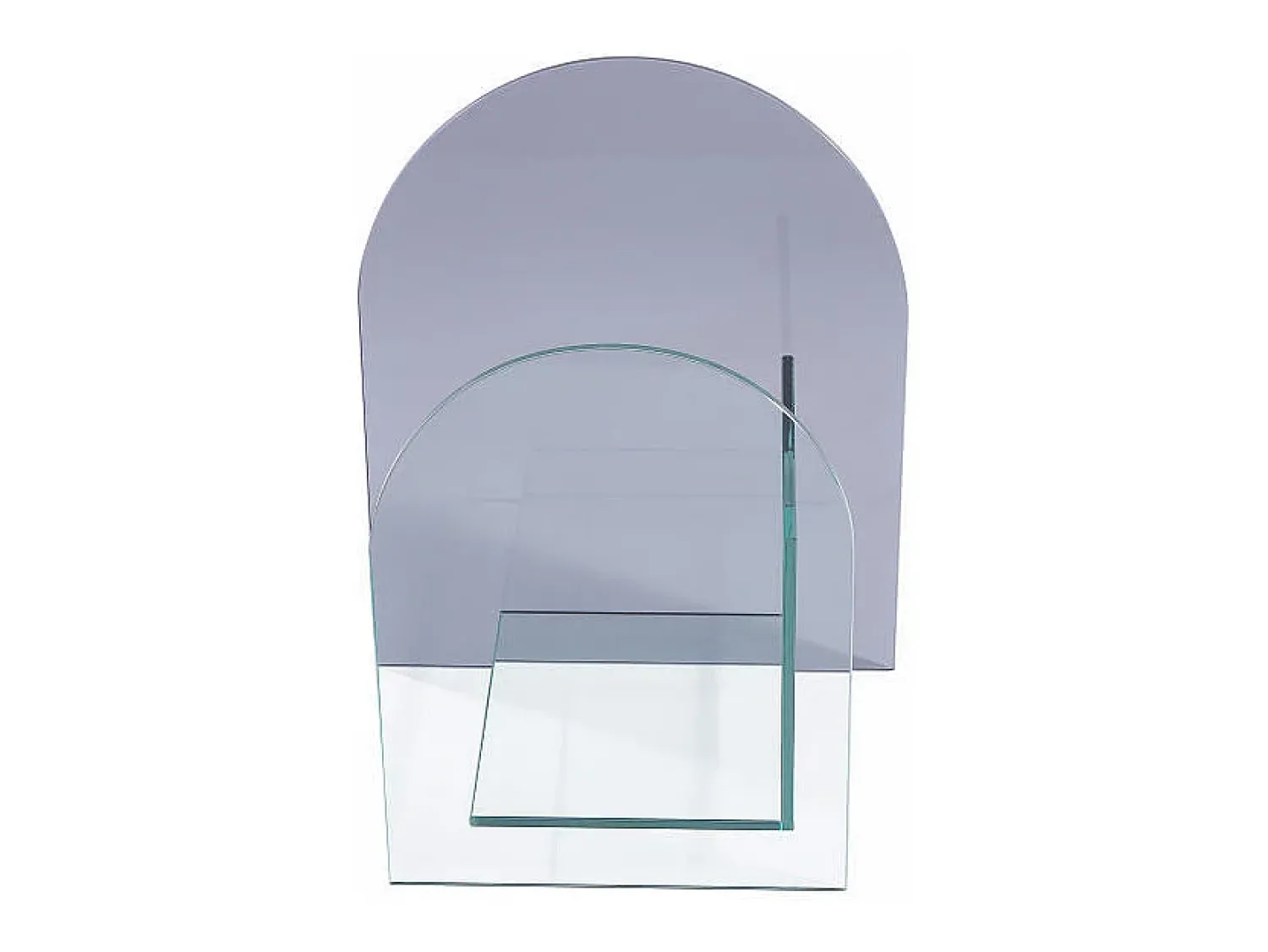 Acessórios De Arrumação|Vente-unique Porta-revistas em vidro temperado transparente e cinza - DUSILLA Transparente / Cinzento
