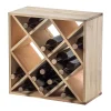Acessórios De Arrumação|Acessório Vinho E Bar| Porta-vinhos Loreo, grade de madeira, marrom claro