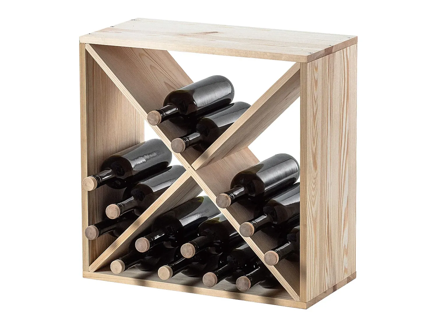 New Porta-vinhos Loreo X madeira marrom claro
