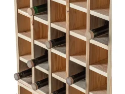 Porta-vinhos Loreo xadrez madeira marrom claro^ Acessórios De Arrumação|Acessório Vinho E Bar