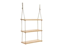 Hot Atmosphera Prateleira 3 prateleiras madeira Hevea castanha 105x60x20cm Bege