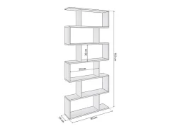 Outlet duehome Prateleira alta Zoe Blanco Brillo Cinzento