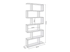 Outlet duehome Prateleira alta Zoe Blanco Brillo Cinzento