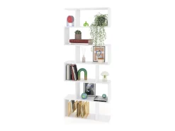 Outlet duehome Prateleira alta Zoe Blanco Brillo Cinzento
