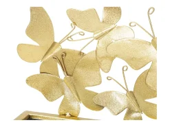 New Prateleira Borboleta 18, Ouro, 43x19,2x16,5 cm, Kendra Home Dourado