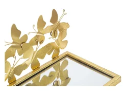 New Prateleira Borboleta 18, Ouro, 43x19,2x16,5 cm, Kendra Home Dourado