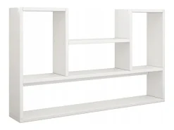 Prateleira| PRATELEIRA BRANCA ESTANTE DE PAREDE MODERNA LOFT PARA LIVROS SALA DE ESTAR ABERTA 100 CM Branco